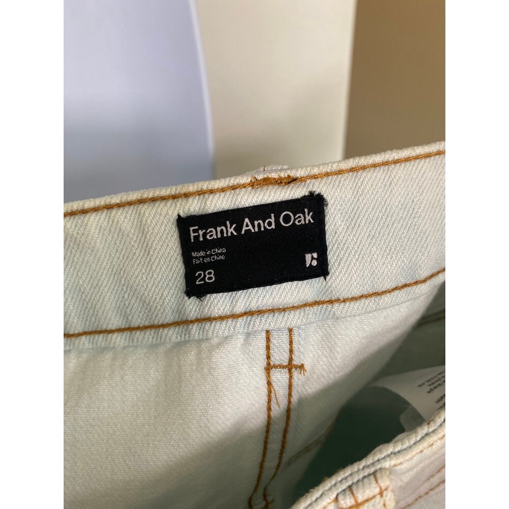 Frank & Oak Linda Balloon Tapered Leg High Rise Jeans Ivory Denim Size 29 - Picture 13 of 14